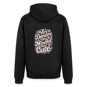 Très retenu, très attentif, très doux - Veste à capuche bio Premium Unisexe - noir - Dos - Nico (187cm)