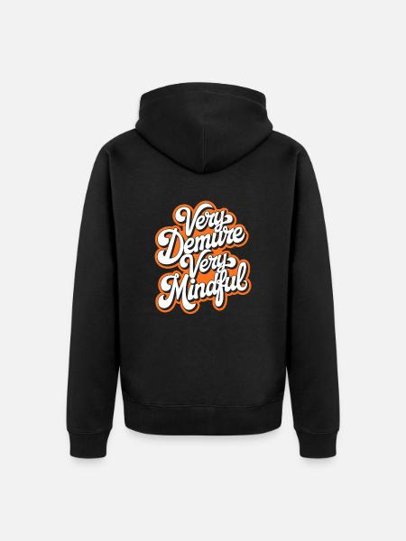 very demure very mindful - Unisex Premium Organic Zip Hoodie - black