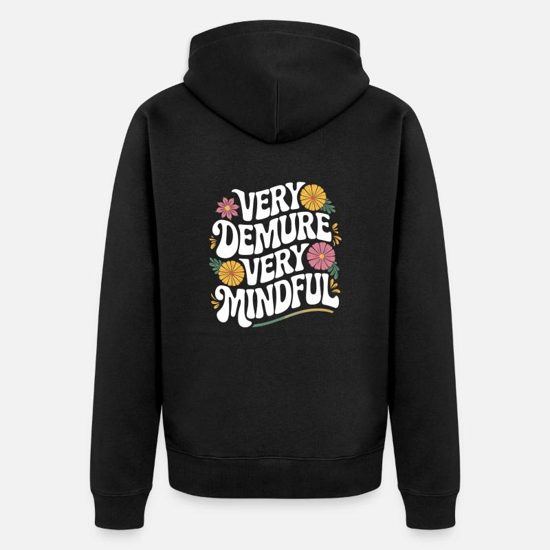Fleurs très humbles très conscientes - Veste à capuche bio Premium Unisexe - noir