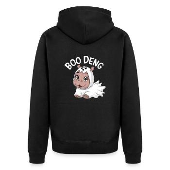 Boo Deng Drôle Halloween Costume Hippopotame - Veste à capuche bio Premium Unisexe - noir - Dos - Nico (187cm)