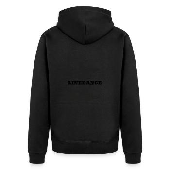 Linedance Linedancing Country Fan - Free Gift - Unisex Premium Organic Zip Hoodie - black - Back - Nico (187cm)