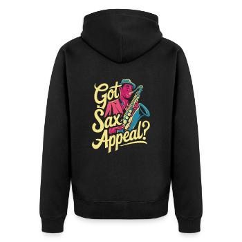 Avez-vous Sax Appeal ? Jazz Passion - Veste à capuche bio Premium Unisexe - noir - Dos - Nico (187cm)