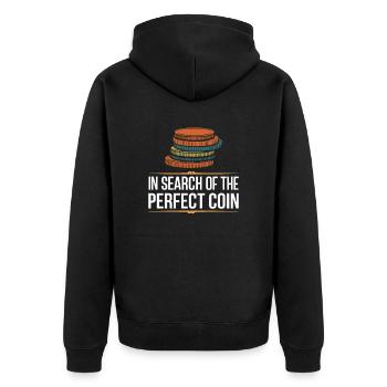 Numismatics: In Search of the Perfect Coin - Unisex Premium Organic Zip Hoodie - black - Back - Nico (187cm)