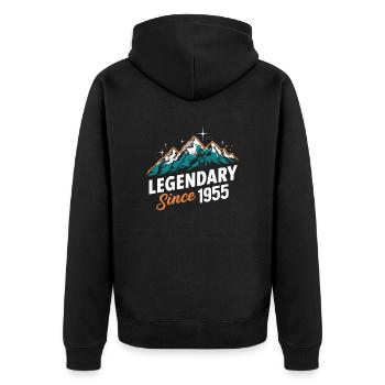Légendaire depuis 1955 Randonneur Anniversaire Randonnée en montagne - Veste à capuche bio Premium Unisexe - noir - Dos - Nico (187cm)