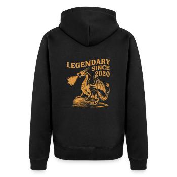Legendär Seit 2020 Geburtstag Drachen Fantasy - Unisex Premium Bio Zip Hoodie - Schwarz - Hinten - Nico (187cm)