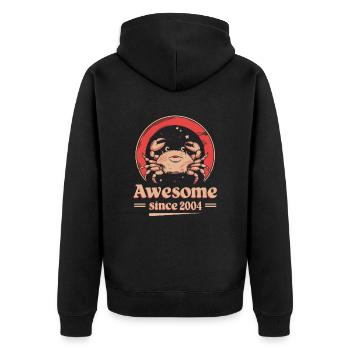 Cancer Zodiaque Anniversaire Depuis 2004 Super - Veste à capuche bio Premium Unisexe - noir - Dos - Nico (187cm)