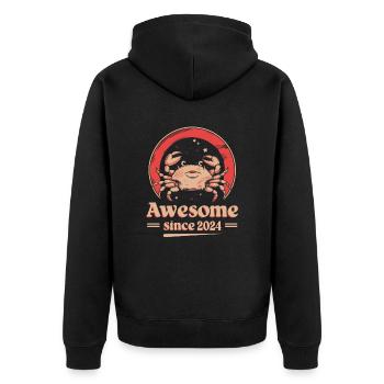 Cancer Zodiaque Anniversaire Super depuis 2024 - Veste à capuche bio Premium Unisexe - noir - Dos - Nico (187cm)