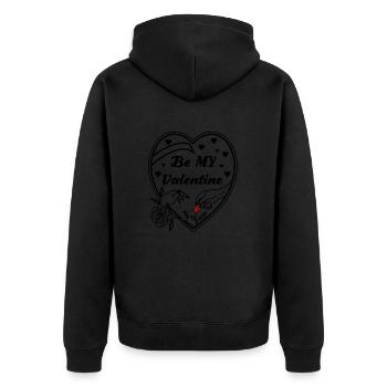 Be my Valentine - Amour - Cadeau - Veste à capuche bio Premium Unisexe - noir - Dos - Nico (187cm)