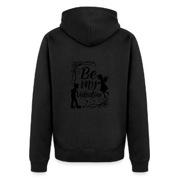 Be my Valentine - Amour - Cadeau - Veste à capuche bio Premium Unisexe - noir - Dos - Nico (187cm)