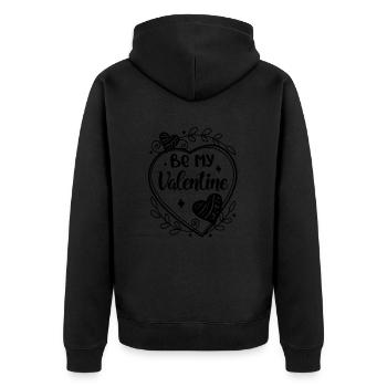 Be my Valentine - Amour - Cadeau - Veste à capuche bio Premium Unisexe - noir - Dos - Nico (187cm)