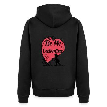 Be my Valentine - Amour - Cadeau - Veste à capuche bio Premium Unisexe - noir - Dos - Nico (187cm)