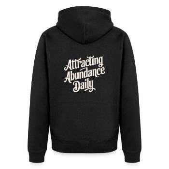 Abondance quotidienne Attirer Manifeste Citation - Veste à capuche bio Premium Unisexe - noir - Dos - Nico (187cm)