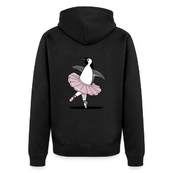 Elégant pingouin en tutu de ballet - Veste à capuche bio Premium Unisexe - noir - Dos - Nico (187cm)