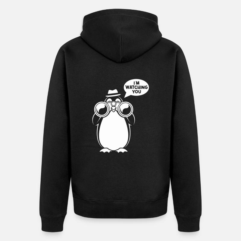 Sarcasme : Je te regarde concevoir - Veste à capuche bio Premium Unisexe - noir