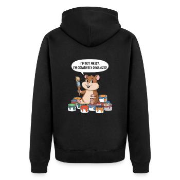 Artiste Peintre Créatif Organisé Cuter - Veste à capuche bio Premium Unisexe - noir - Dos - Nico (187cm)