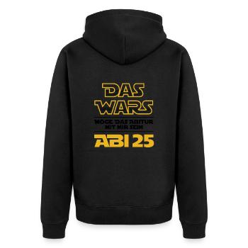 Das Wars - Abi 25 - Abitur 2025 - Spruch - Unisex Premium Bio Zip Hoodie - Schwarz - Hinten - Nico (187cm)