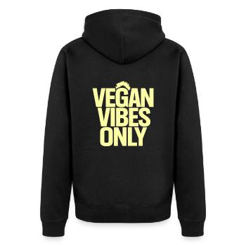 Vegan Vibes Only : Inspirer la vie végétalienne - Veste à capuche bio Premium Unisexe - noir - Dos - Nico (187cm)