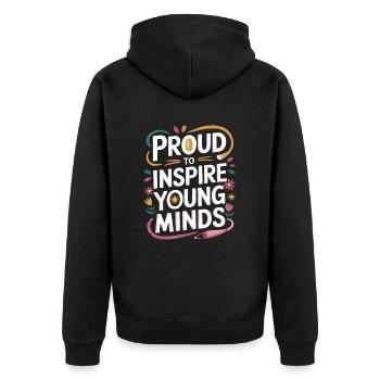 Fiers d’inspirer les jeunes esprits Enseignants - Veste à capuche bio Premium Unisexe - noir - Dos - Nico (187cm)