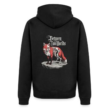 Entre deux mondes Dark Cottagecore Renard - Veste à capuche bio Premium Unisexe - noir - Dos - Nico (187cm)