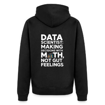 Data Scientists : prendre des décisions avec - Veste à capuche bio Premium Unisexe - noir - Dos - Nico (187cm)
