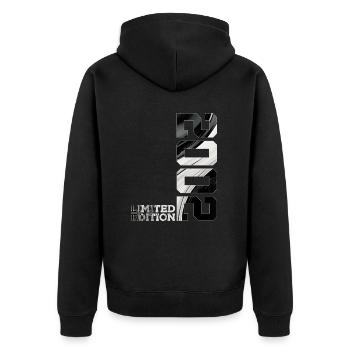ÉDITION LIMITÉE 2002 24E ANNIVERSAIRE - Veste à capuche bio Premium Unisexe - noir - Dos - Nico (187cm)