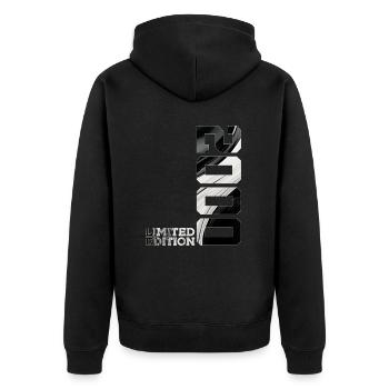 LIMITED EDITION 2000 26TH BIRTHDAY - Unisex Premium Organic Zip Hoodie - black - Back - Nico (187cm)