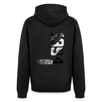LIMITED EDITION 1994 32ND BIRTHDAY - Unisex Premium Organic Zip Hoodie - black - Back - Nico (187cm)