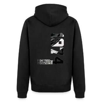 LIMITED EDITION 1974 52ND BIRTHDAY - Unisex Premium Organic Zip Hoodie - black - Back - Nico (187cm)
