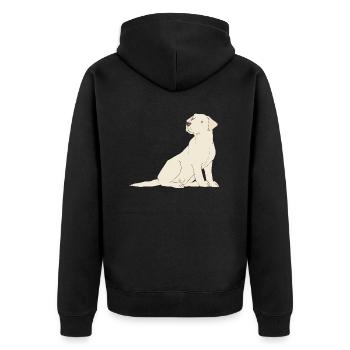 Crème du Labrador - Veste à capuche bio Premium Unisexe - noir - Dos - Nico (187cm)