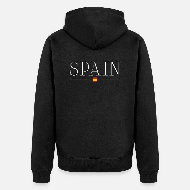 Spanien - Unisex Premium Bio Zip Hoodie - Schwarz