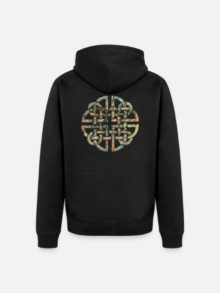 Celtic knot 8 e 200 - Unisex Premium Organic Zip Hoodie - black