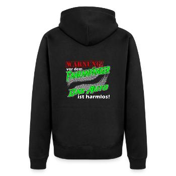Führerschein bestanden - Fahrschule - Fahlehrer - Unisex Premium Bio Zip Hoodie - Schwarz - Hinten - Nico (187cm)