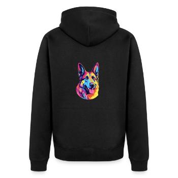 Chien de berger - Veste à capuche bio Premium Unisexe - noir - Dos - Nico (187cm)