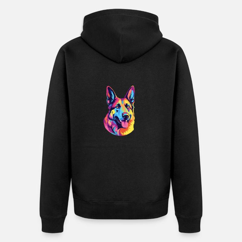 Schäferhund - Unisex Premium Bio Zip Hoodie - Schwarz