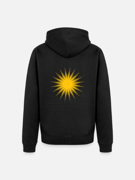 Sun - Unisex Premium Organic Zip Hoodie - black