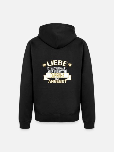 CAIPIRINHA - Unisex Premium Bio Zip Hoodie - Schwarz