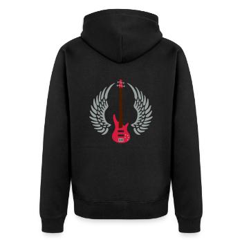bass_guitar_072011_a_3c - Veste à capuche bio Premium Unisexe - noir - Dos - Nico (187cm)
