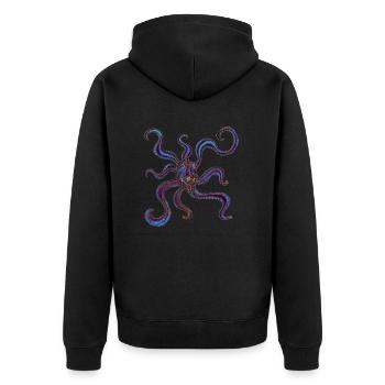 Squid 1 - Veste à capuche bio Premium Unisexe - noir - Dos - Nico (187cm)