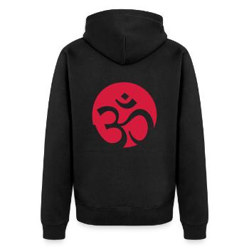 OM Mantra Méditation Bouddhisme Hindouisme aum - Veste à capuche bio Premium Unisexe - noir - Dos - Nico (187cm)