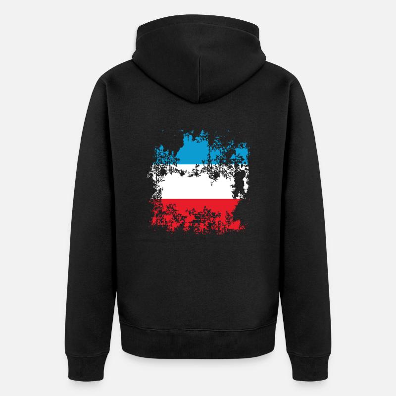 Drapeau Luxembourg Luxembourg - Veste à capuche bio Premium Unisexe - noir