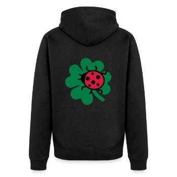 Ladybug - Unisex Premium Organic Zip Hoodie - black - Back - Nico (187cm)