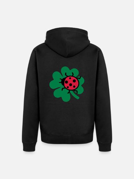 Ladybug - Unisex Premium Organic Zip Hoodie - black