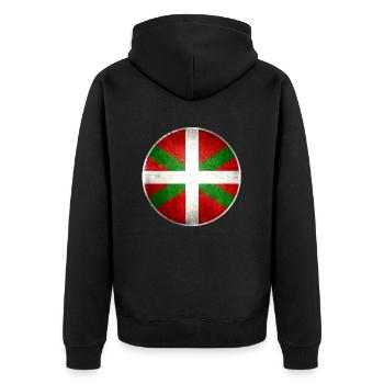 Basque drapeau 2 - Veste à capuche bio Premium Unisexe - noir - Dos - Nico (187cm)