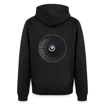 MOTEUR 6 - Veste à capuche bio Premium Unisexe - noir - Dos - Nico (187cm)