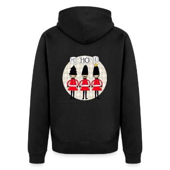 Xmas - Santa Claus - Santa Claus - Winter - DD - Veste à capuche bio Premium Unisexe - noir - Dos - Nico (187cm)