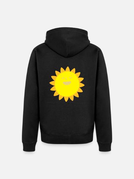 Happy sunshine - Unisex Premium Organic Zip Hoodie - black