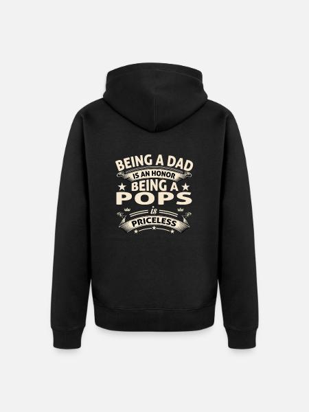 BEING A POPS - Unisex Premium Organic Zip Hoodie - black