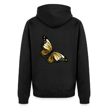 papillon - Veste à capuche bio Premium Unisexe - noir - Dos - Nico (187cm)