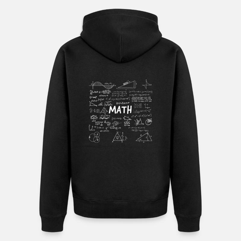 Mathe - Unisex Premium Bio Zip Hoodie - Schwarz