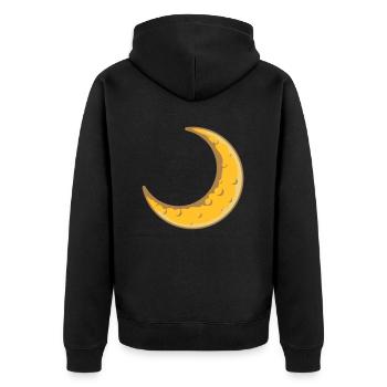Lune Design De la Lune de Faudesse - Veste à capuche bio Premium Unisexe - noir - Dos - Nico (187cm)